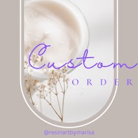 a cup of milk with the words custom order